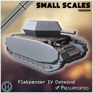 Flakpanzer IV AA Ostwind (small scales version) - Germany Eastern Western Front Normandy Stalingrad Berlin Bulge WWII 4mm 6mm 10mm 12mm