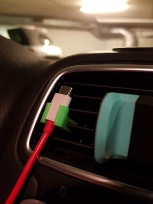 Car USB cable holder