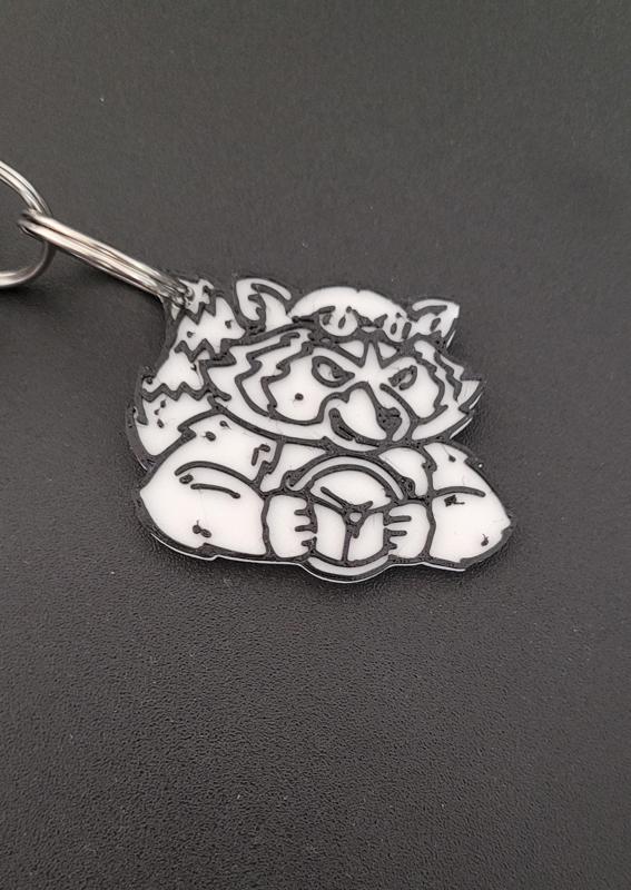 Raccoon keyring
