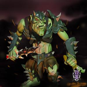 WARGAME HOBORC GRINNING BLADE (Pre-Supported, Orc, Goblin)