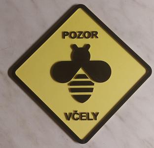 Cedulka "pozor včely"