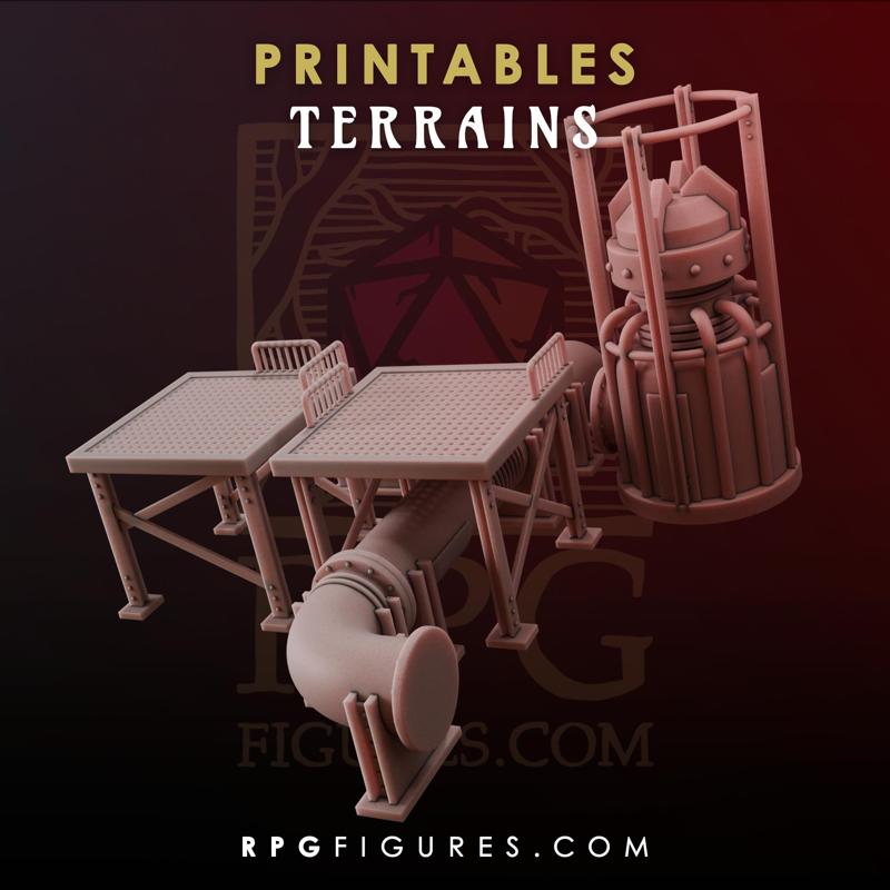 Printable Terrains - Science Fiction Modular Pack 1