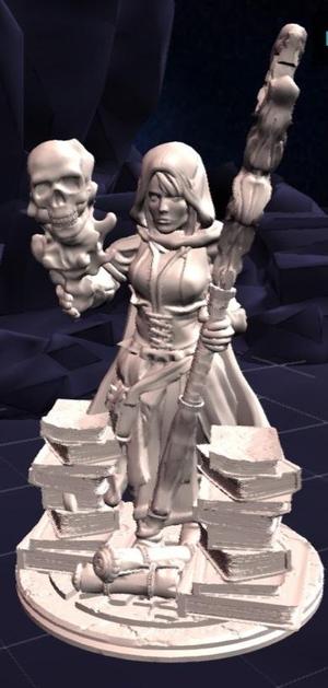 Female Mage Lots of Books