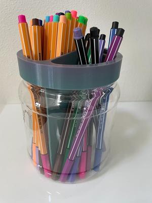 Jar pen holder