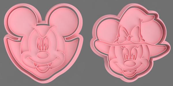 MICKEY AND MINNIE HALLOWEEN CUTTER FOR COOKIE AND FONDANT