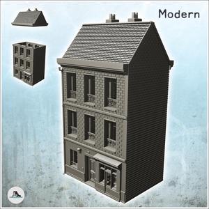 European urban building with store (7) - World War Two Second WWII Front Est Moscou Stalingrad urbain