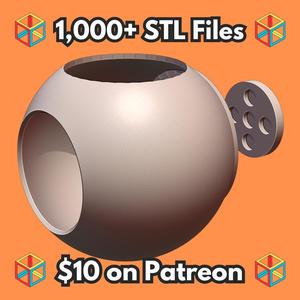 Magnetic Ball Shaped Hide for Fish Tank or Glass Terrarium (Uses 8mm x 2mm Magnets) MineeForm FDM 3D Print STL File