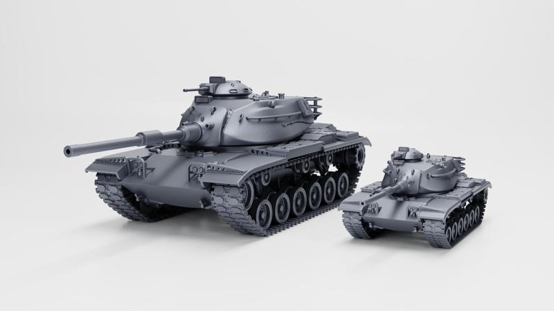 M60A3 Patton (US, Cold War) (1:56 and 1:100 scale)