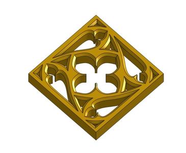 GOTHIC ORNAMENT SQUARE 0002
