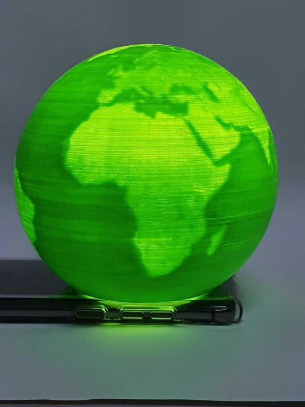 Earth lamp (lithophane)