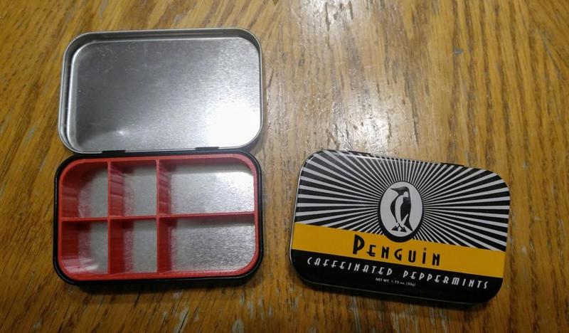 Snaptight Penguin Tin Divider - 1.75oz Caffeinated Peppermints