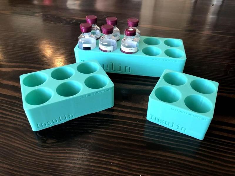 Insulin holder for fridge size variations (Humalog and Apidra)