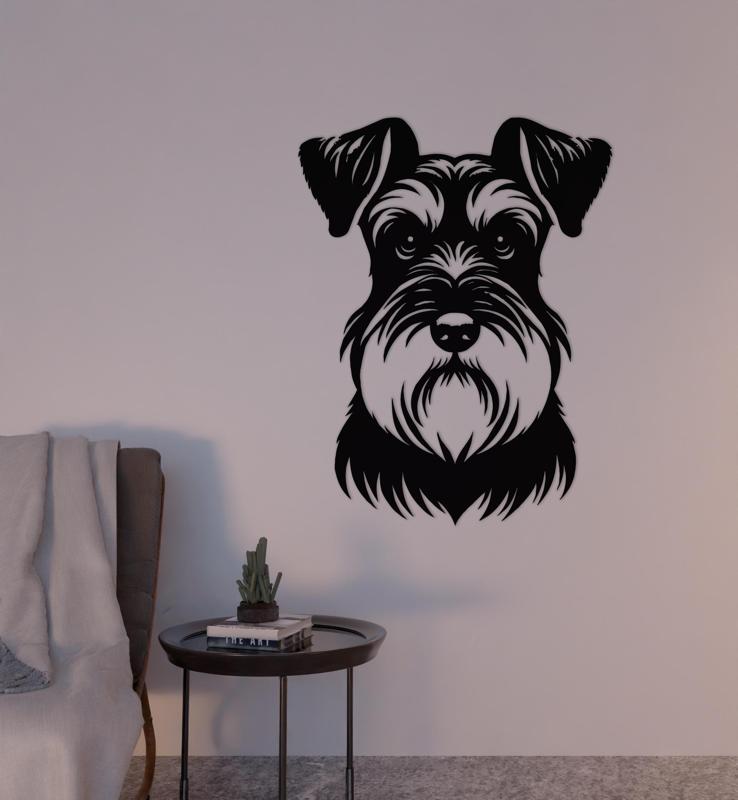 SHNAUZER DOG WALL DECORATION 2D WALL ART