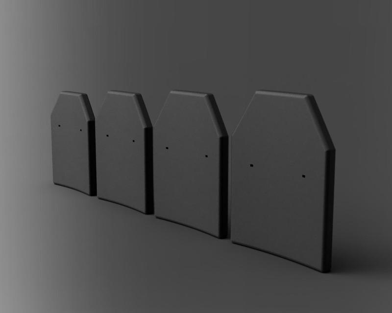 SET OF SAPI PLATES IN S M L AND XL - CURVED