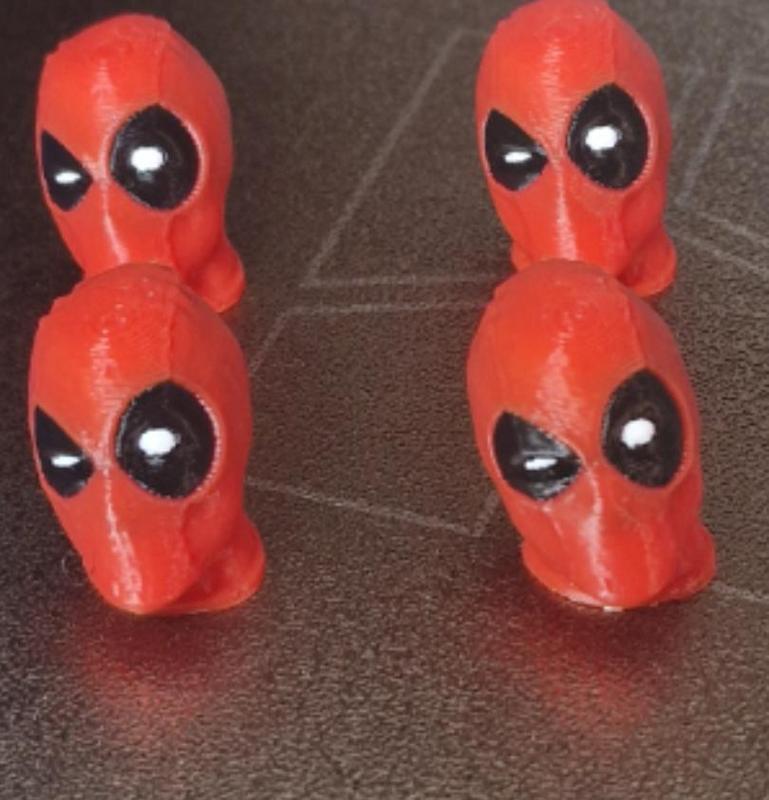 Deadpool Head Valve Cap Remixed For Colour On Mini