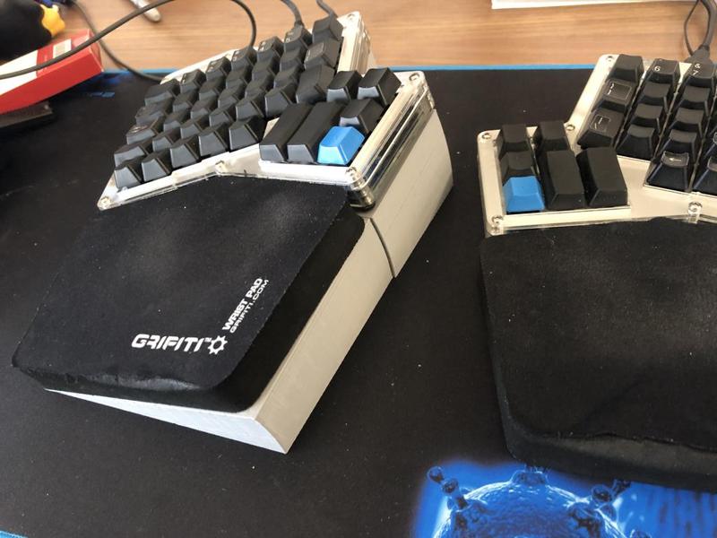 Ergodox and Wrist Wrest Tent