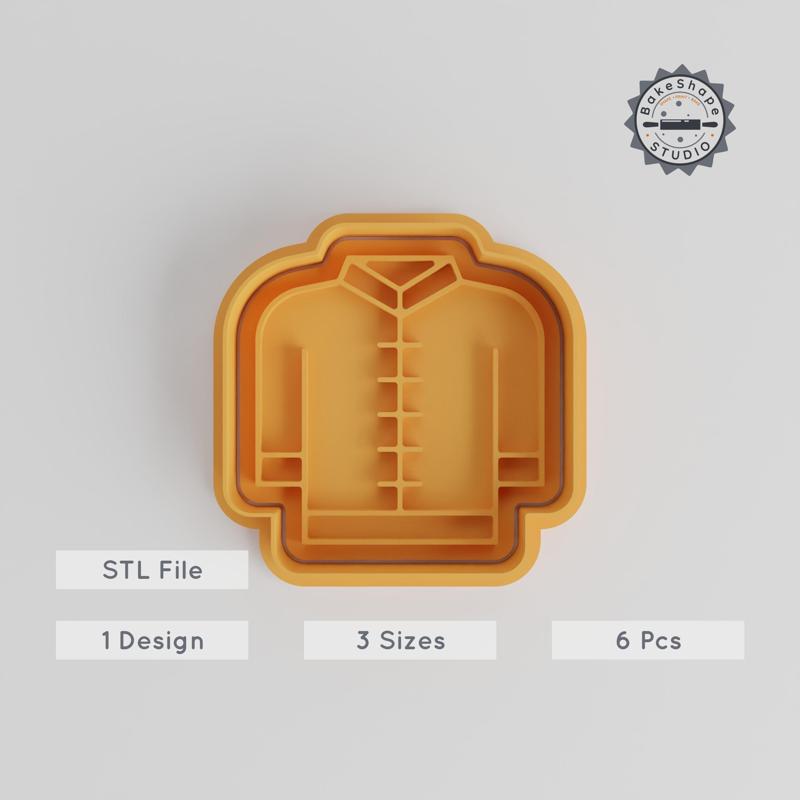 Dress Shape Cutter & Stamp Set, Perfect for Cookies & Fondant, Includes 6 Pieces, Sizes S/M/L