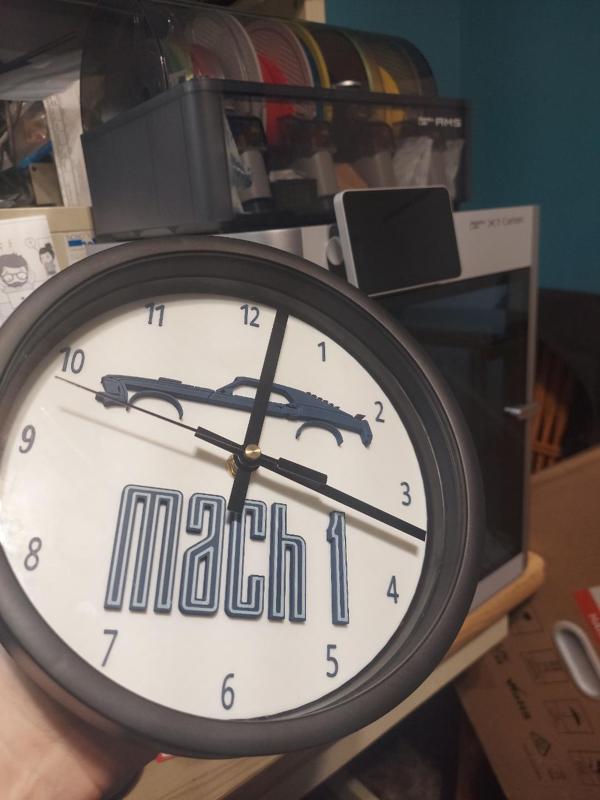 Mustang Mach 1 clock face