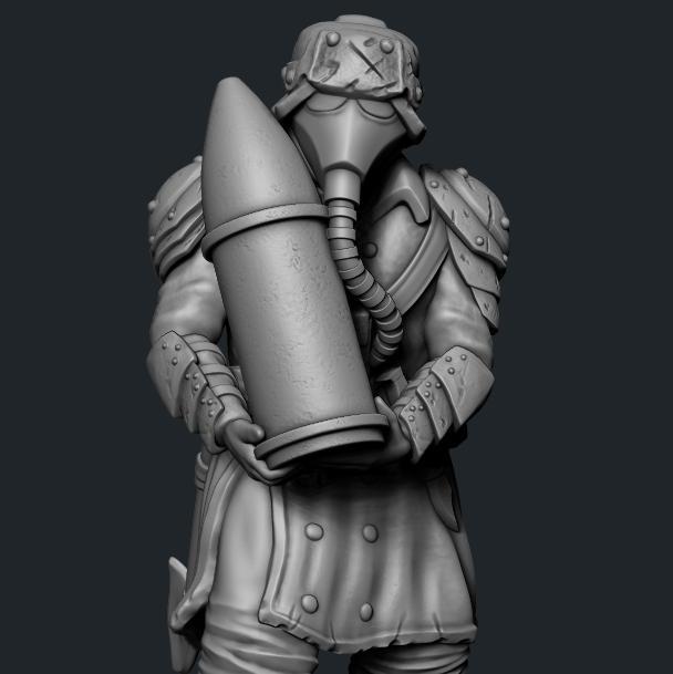 Trench loading gun with ammunition