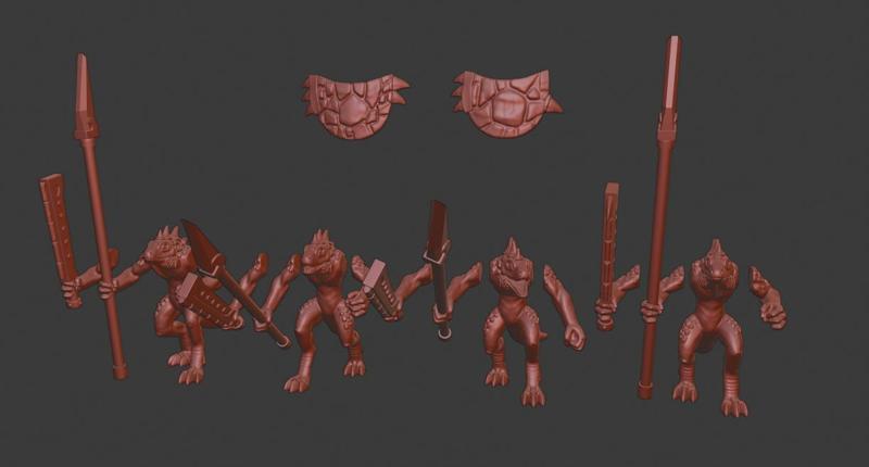 Lizardmen/Lizardfolk Miniatures