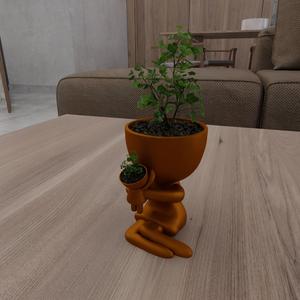 Mom and Child Plant Pot with 3D Print Stl File,Holder, 3D Home Decor, Mini vase, Indoor Vase, Key Holder, Card Holder, plant pot, Mother Day