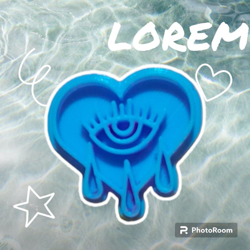 Cookie Cutter + sad heart stamp ( Cookie Cutter Sad Heart)