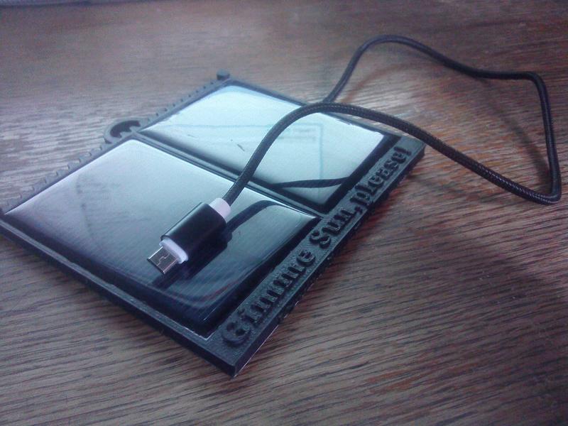 portable solar charger case