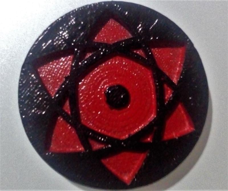 Sasuke's mangekyo sharingan eye for Keychain or Pendant