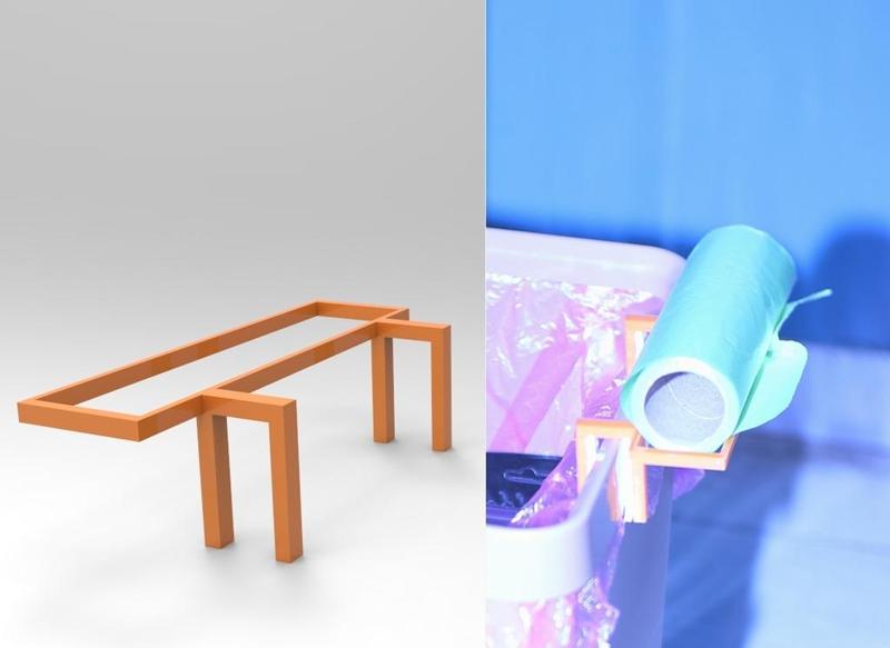 External garbage bag shelf (trash / rubbish can)