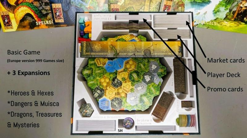 El Dorado Boardgame Box Insert and 3 expansions EU