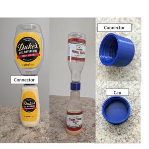 Condiment Bottle to Bottle Connector 1.5 in / 3.81 cm w/cap