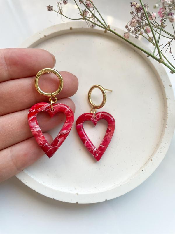 Heart with hole narrow clay cutter