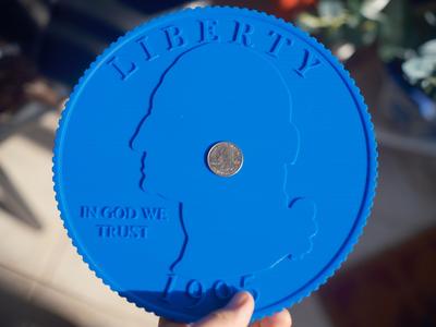 Giant Heads or Tails Coin