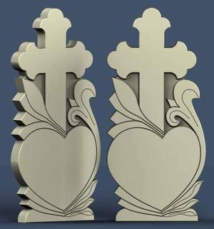 Tombstone 3D stl, cruce stl