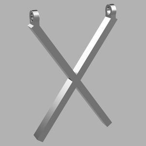 Letter X Greek Style Necklace Amulet