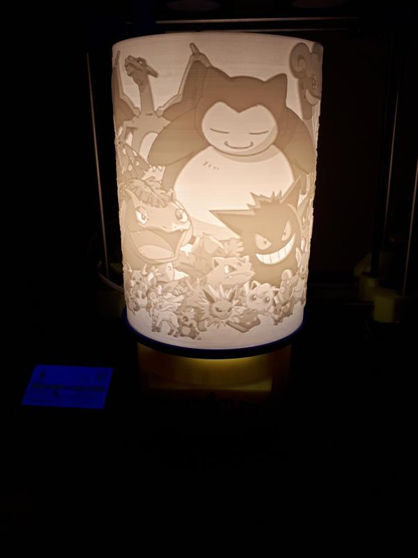 Pokemon lithophane lamp
