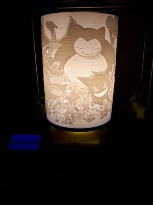 Pokemon lithophane lamp