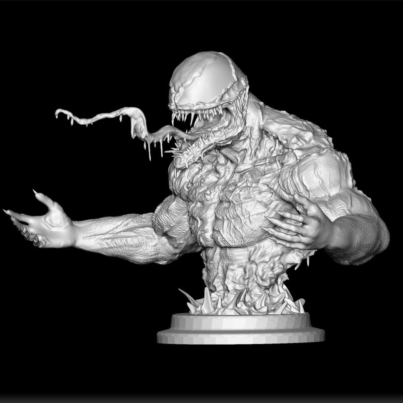 Venom - Venom 3D Print - Venom Sculpture Design - Symbiote Character Figurine - Marvel Venom Model