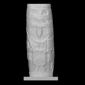 Column with standing figure