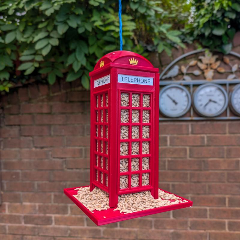 British Telephone Box Bird Feeder