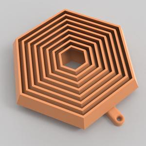 Hexagonal Key Chain Decoration