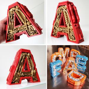 LETTER A STEAMPUNK, LETTER A