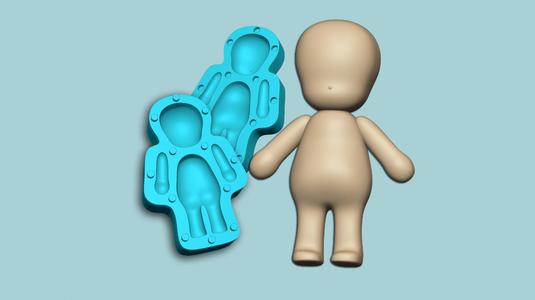 Character Biscuit Mold A03 - Body Parts Chibi