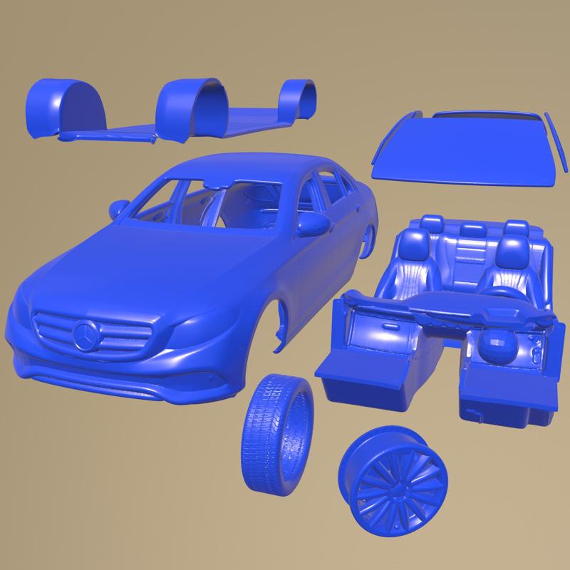 Mercedes E-Class Avantgarde 2017 PRINTABLE CAR IN SEPARATE PARTS