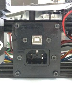 Kossel Clear USB & Power (IEC) Receptacle Mount