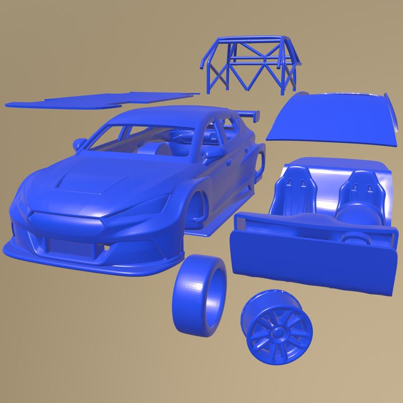 Seat Leon Cupra E-Racer 2021 PRINTABLE CAR IN SEPARATE PARTS