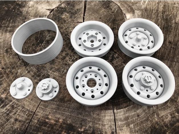 RC - Scale Jeep beadlock rims - 1.9"