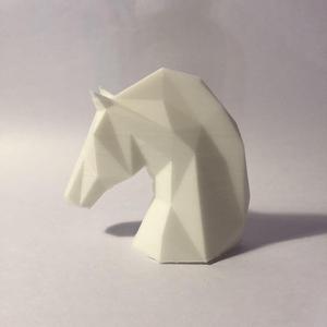 low poly horse head
