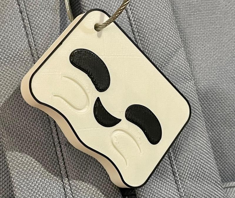 Blooket Inspired Ghost Keychain