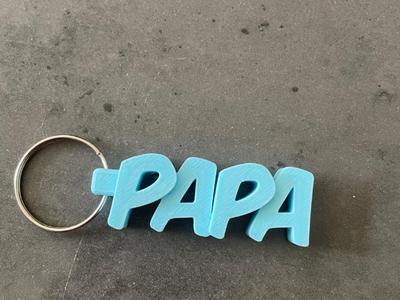 Keychain with "PAPA" Keychain Papa